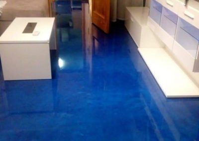 Suelo de resina brillante